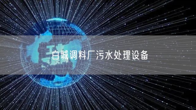白城调料厂污水处理设备